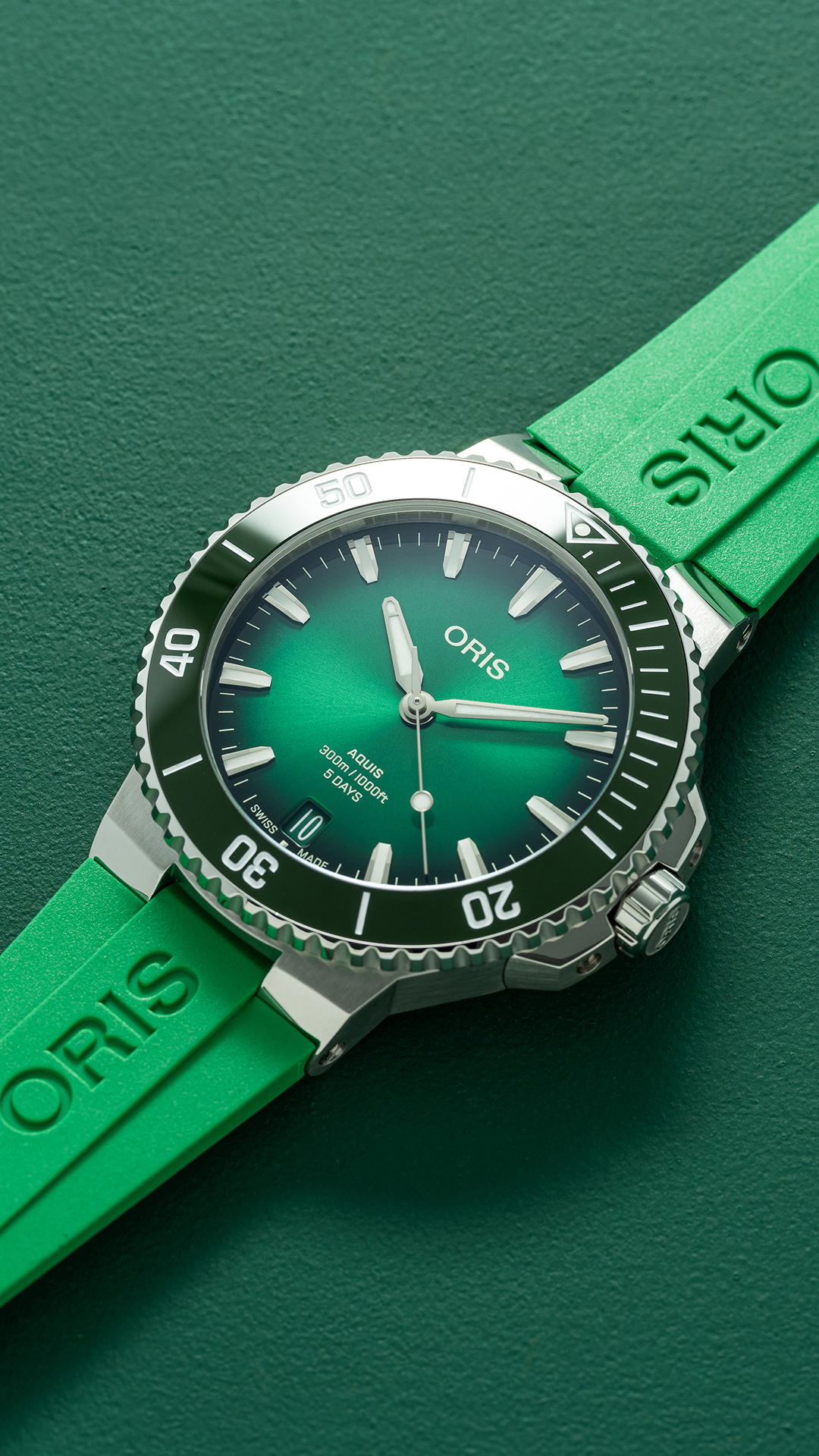 ORIS  Мужские швейцарские часы с автоматическим механизмом, каучуковый ремешок, 43,5 мм